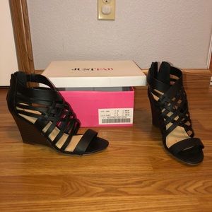 Worn Once Black Strappy Heels